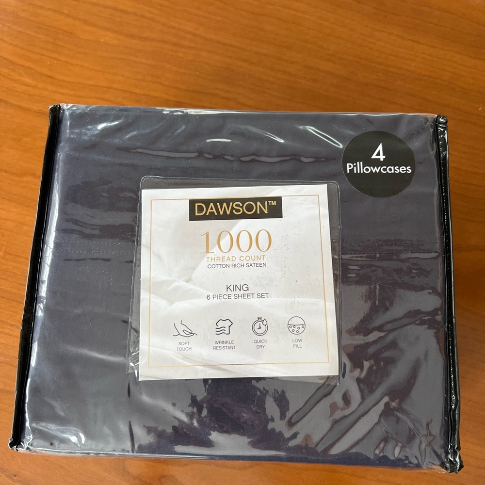 Dawson King Size 1000 Thread Count Cotton Rich Sateen Sheet Set